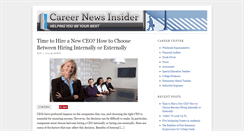 Desktop Screenshot of careernewsinsider.com
